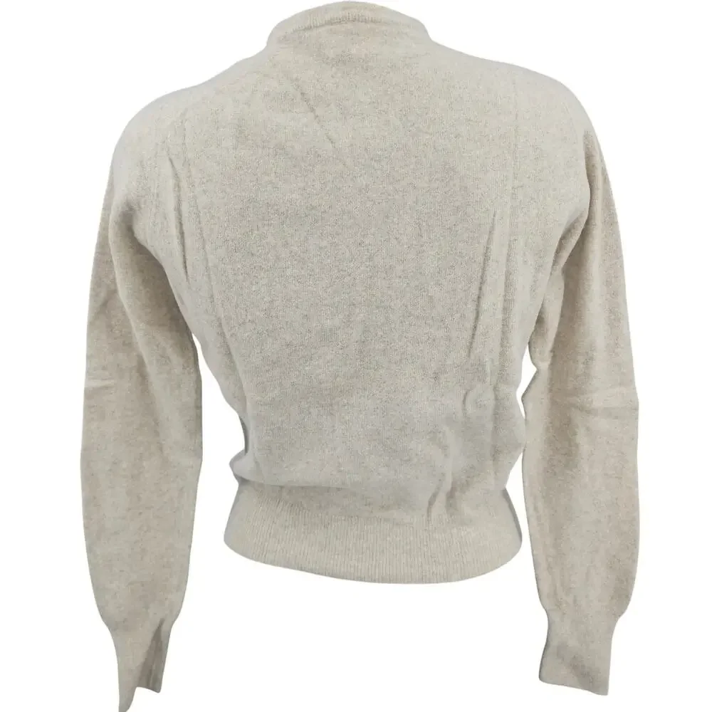 Vintage 50's Garland Dreamspun Wool Knit Sweater Cream Beige Grandmacore XS 3843 - Picture 2 of 6